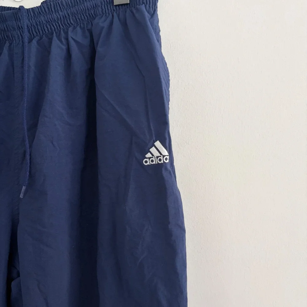 Vintage Adidas Navy Blue Nylon Track Pants XL RN 88387 CA 00411